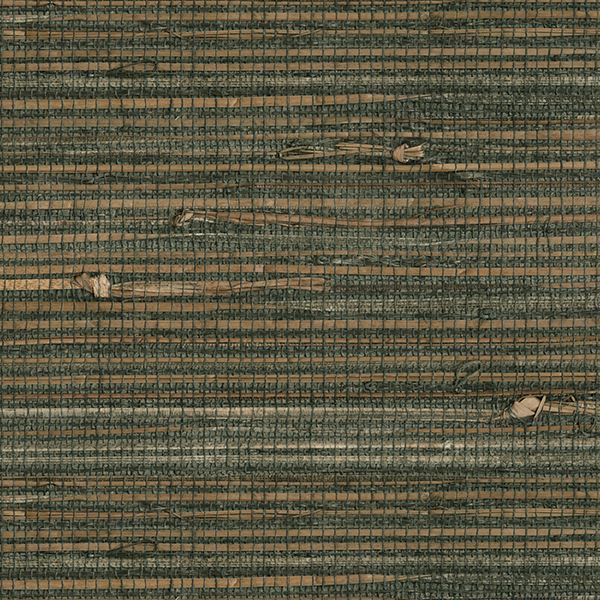 Reju Charcoal Grasscloth  | Brewster Wallcovering