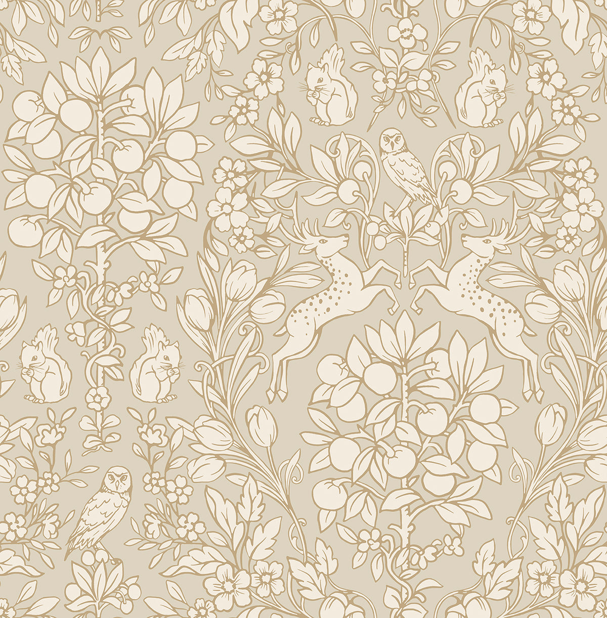 Picture of Taupe Enchanted Peel and Stick Wallpaper