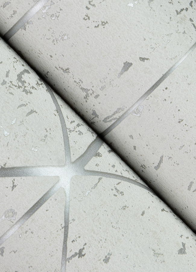 Hayden White Concrete Trellis Wallpaper  | Brewster Wallcovering