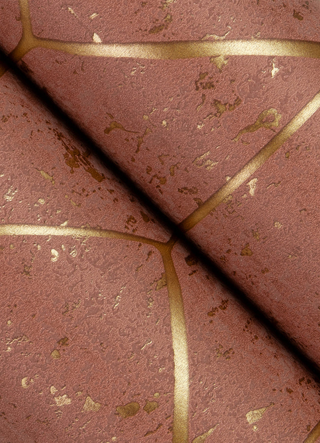 Hayden Raspberry Concrete Trellis Wallpaper  | Brewster Wallcovering