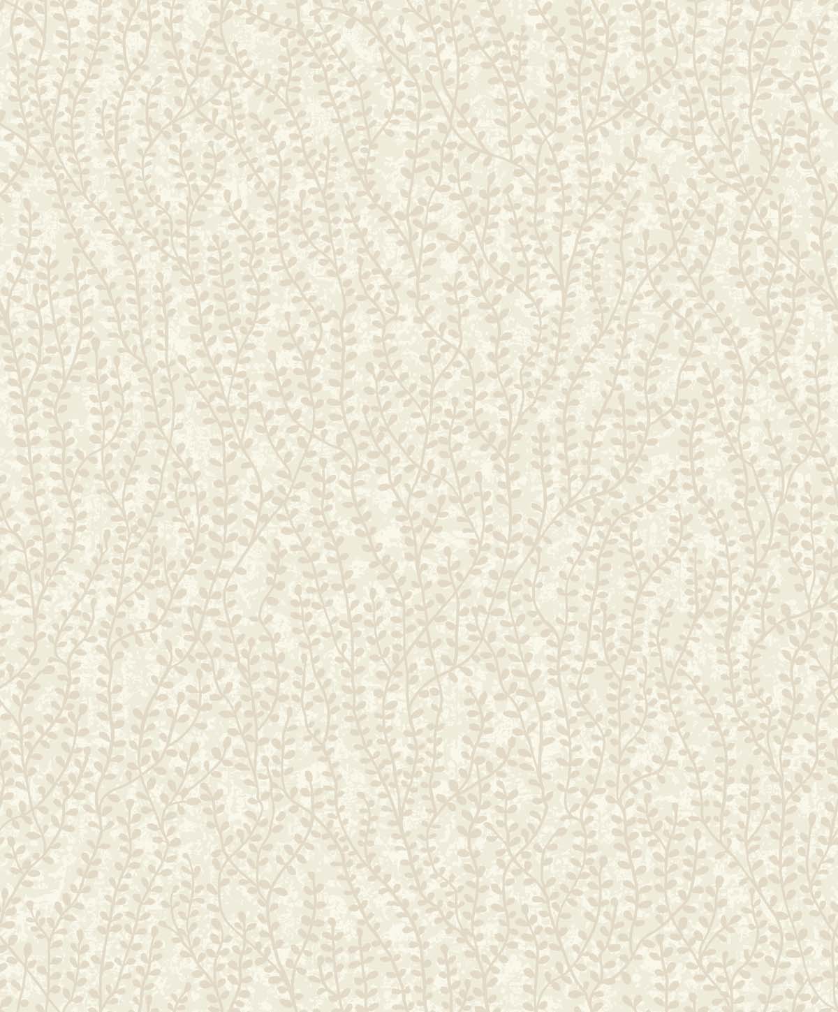 Seabrook Designs EW10605 White Heron Seaweed Beaded Branches  Wallpaper Off White Satin