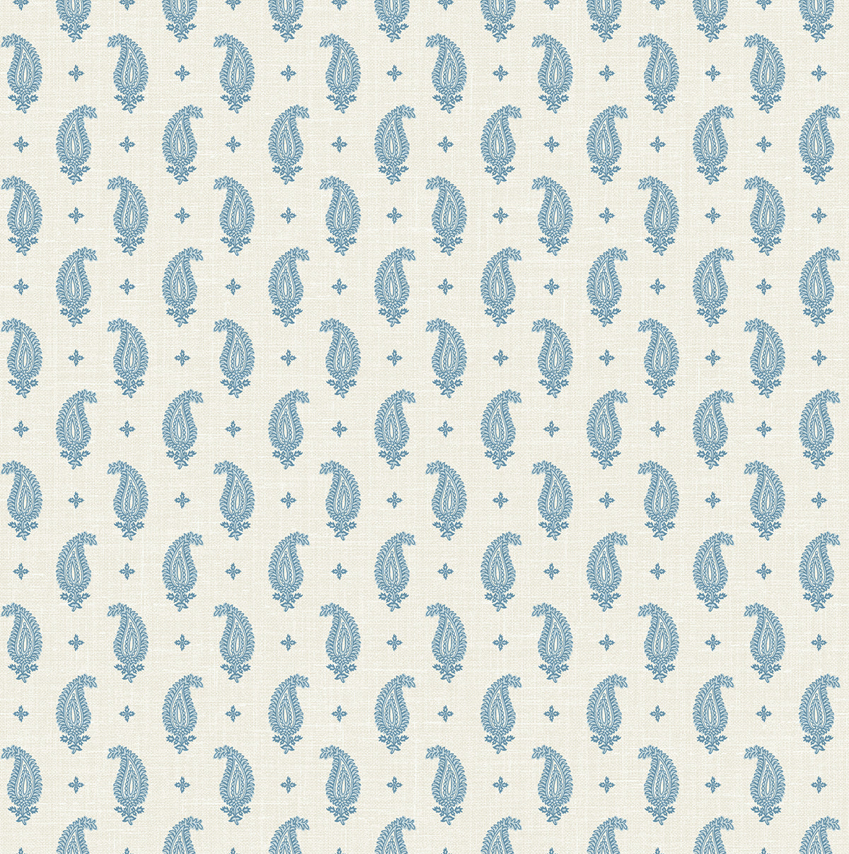 Seabrook Designs FC62402 French Country Maia Paisley  Wallpaper Bleu Bisque