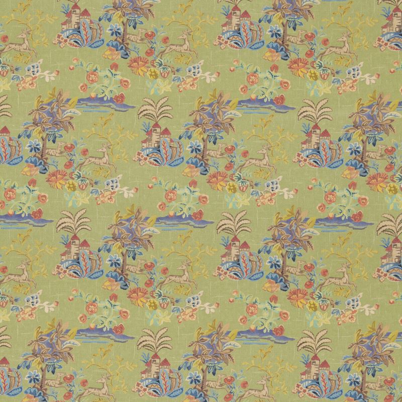 G P & J Baker Fabric BP11048.3 Knight's Tale Texture Spring Green
