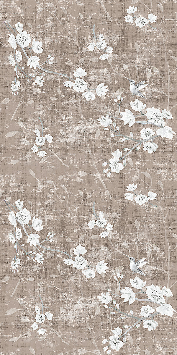 Scalamandre Wallpaper WNM1033BLOS Blossom Fantasia Mocha
