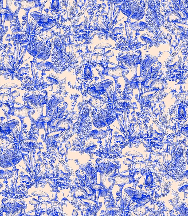 Cole & Son Wallpaper 122/1002.CS Fungi Forest Navy