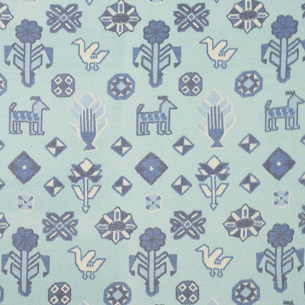 Schumacher Fabric 78141 Chuska Warp Print Blue