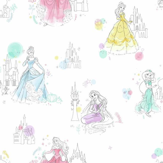 York Wallpaper DI0968 Disney Princess Pretty Elegant