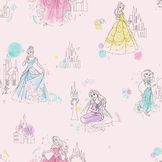 York Wallpaper DI0969 Disney Princess Pretty Elegant