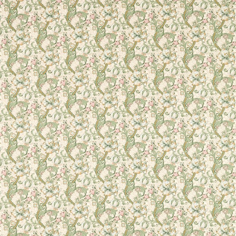 Clarke and Clarke Fabric F1677-3 Golden Lily Linen/Blush