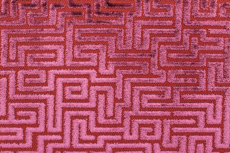 Scalamandre Fabric F3 00057002 Velluto Labirinto Raspberry