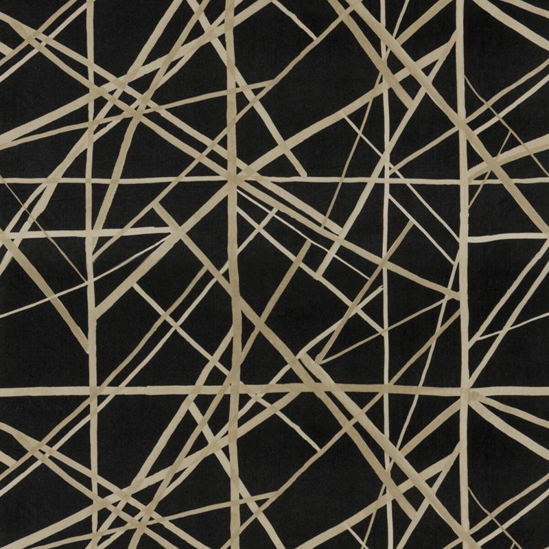 Groundworks Fabric GWF-3731.811 Channels Velvet Onyx/Almond