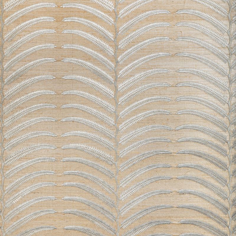 Kravet Couture Wallpaper W3834.1611 Plantae Emb Sisal Grey